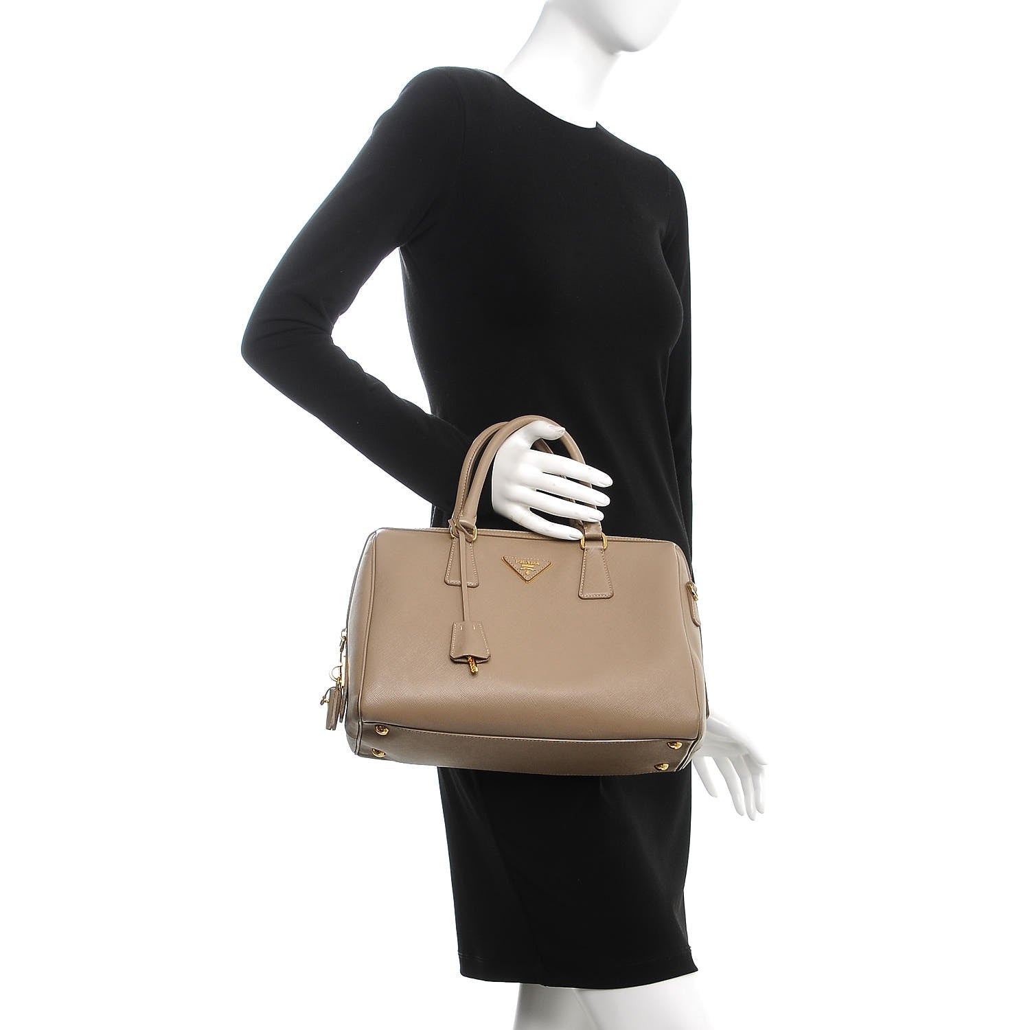Prada Saffiano Lux Bowler Argilla 2 of 17