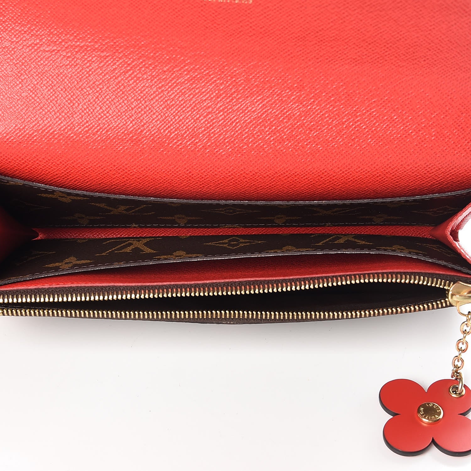 Louis Vuitton Monogram Bloom Flower Emilie Wallet Coquelicot 5 of 12