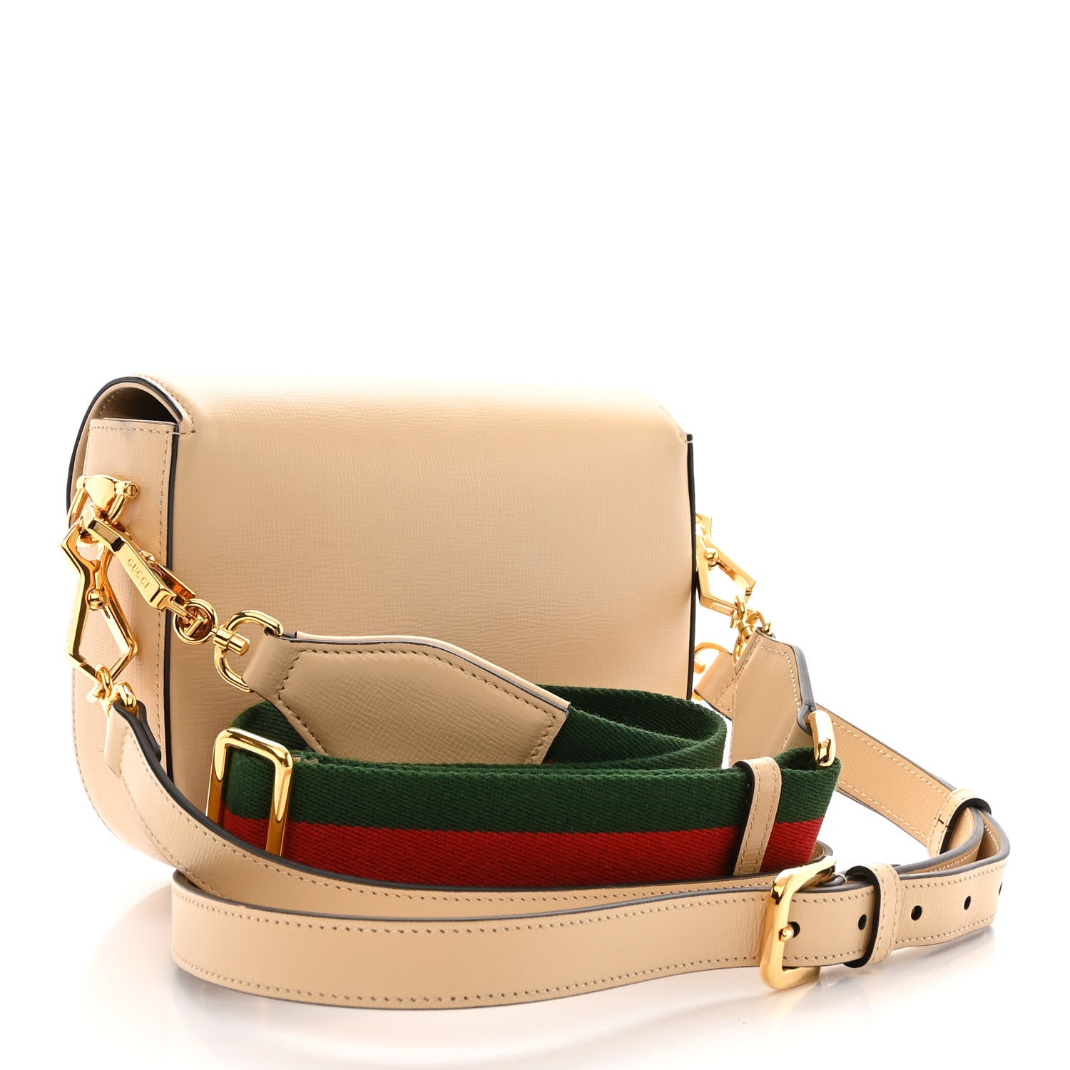 Gucci Azalea Calfskin Web Mini Horsebit 1955 Shoulder Bag Bubble Tea 3 of 13