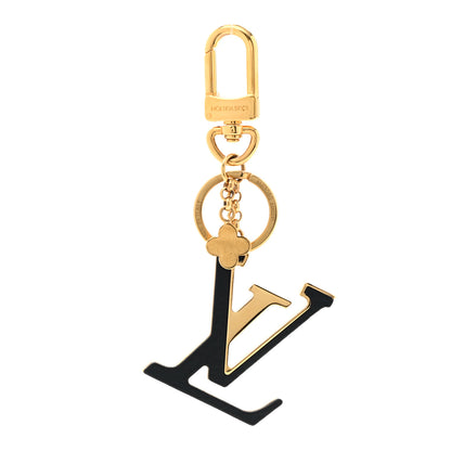 Louis Vuitton Metal Taurillon LV Capucines Bag Charm Key Holder Black 1 of 4