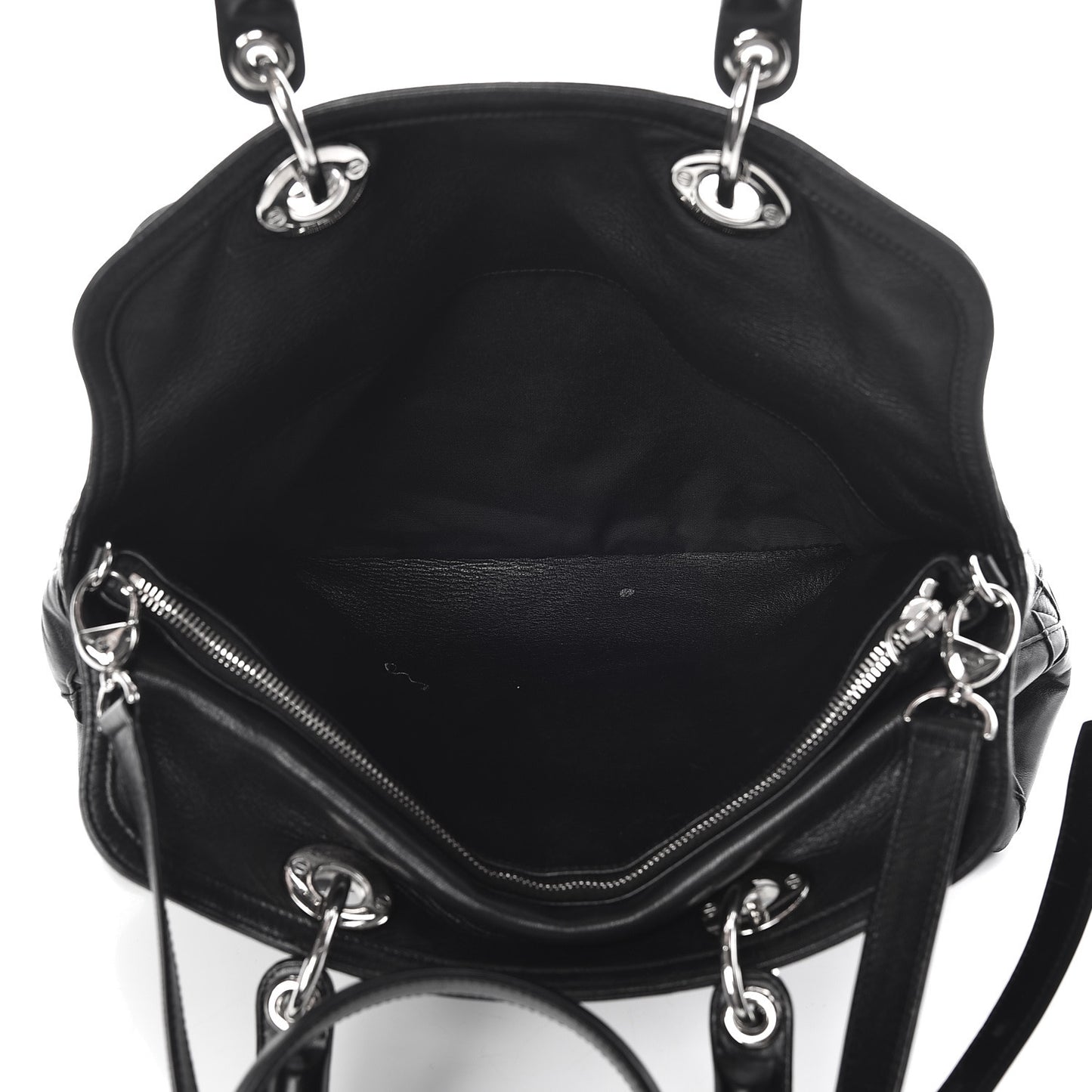 Lambskin Cannage Medium Granville Tote Black