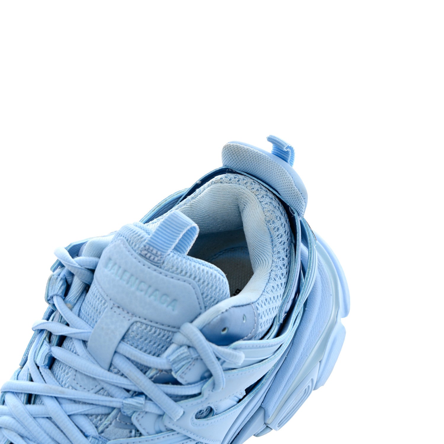 Balenciaga Mesh Nylon Womens Track Sneakers 37 Light Blue 12 of 13