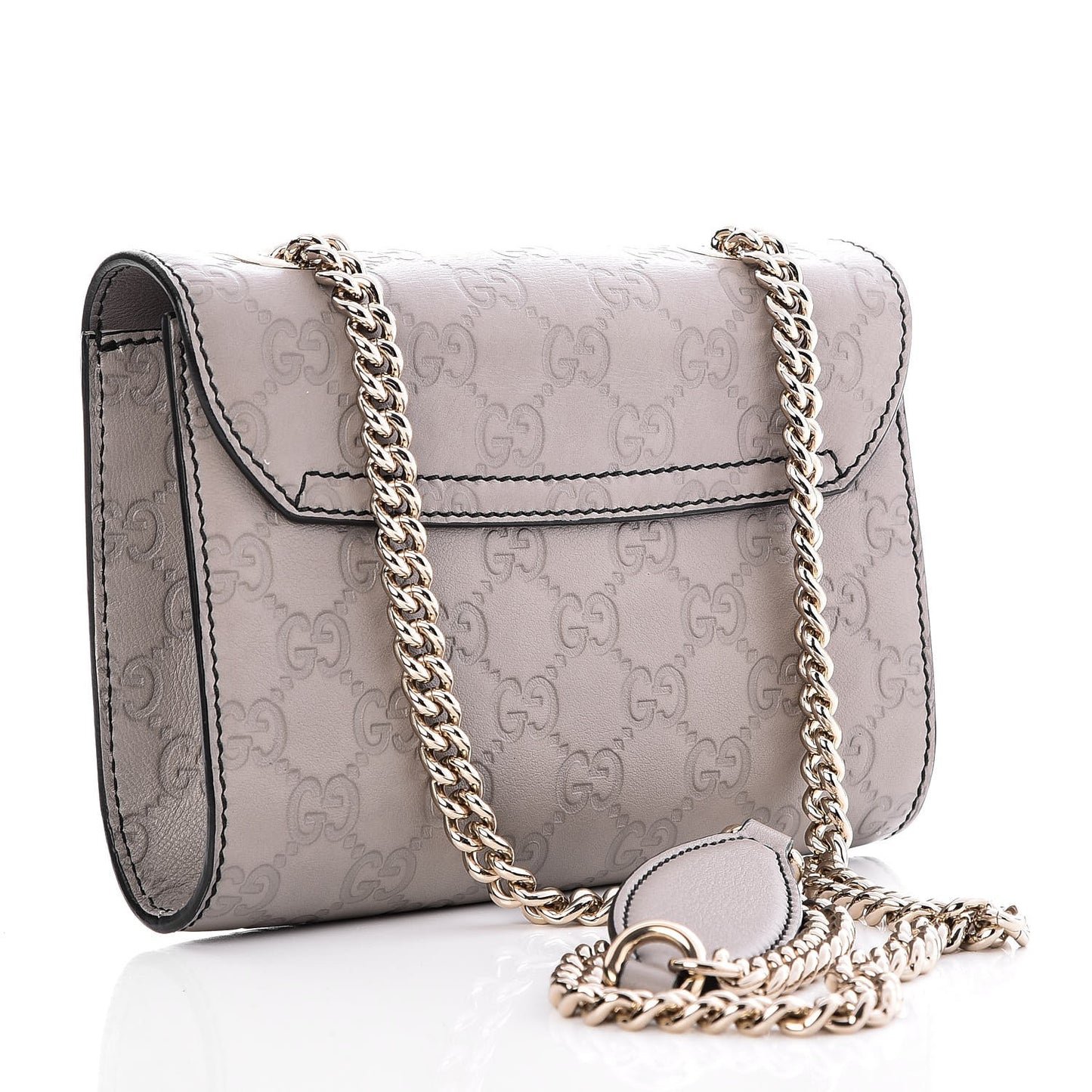 Guccissima Mini Emily Chain Shoulder Bag Storm Grey