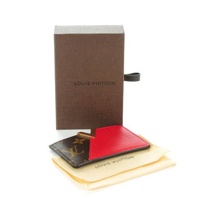 Louis Vuitton Calfskin Monogram Kimono Tote Card Holder Cherry 4 of 7