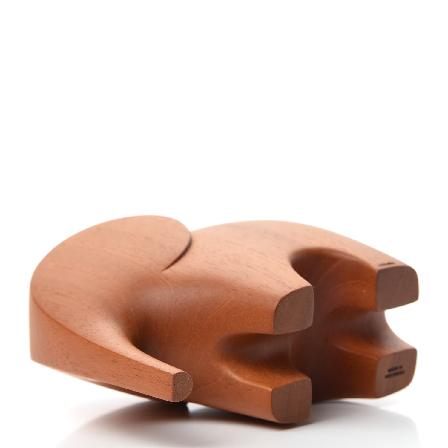 Hermes Mahogany Wood Elephant Lao Paperweight Naturel 8 of 12