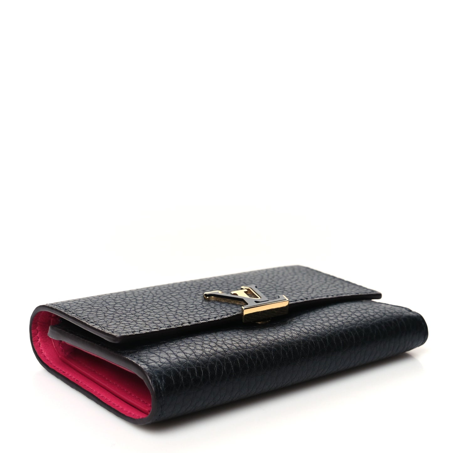 Taurillon Capucines Compact Wallet Black