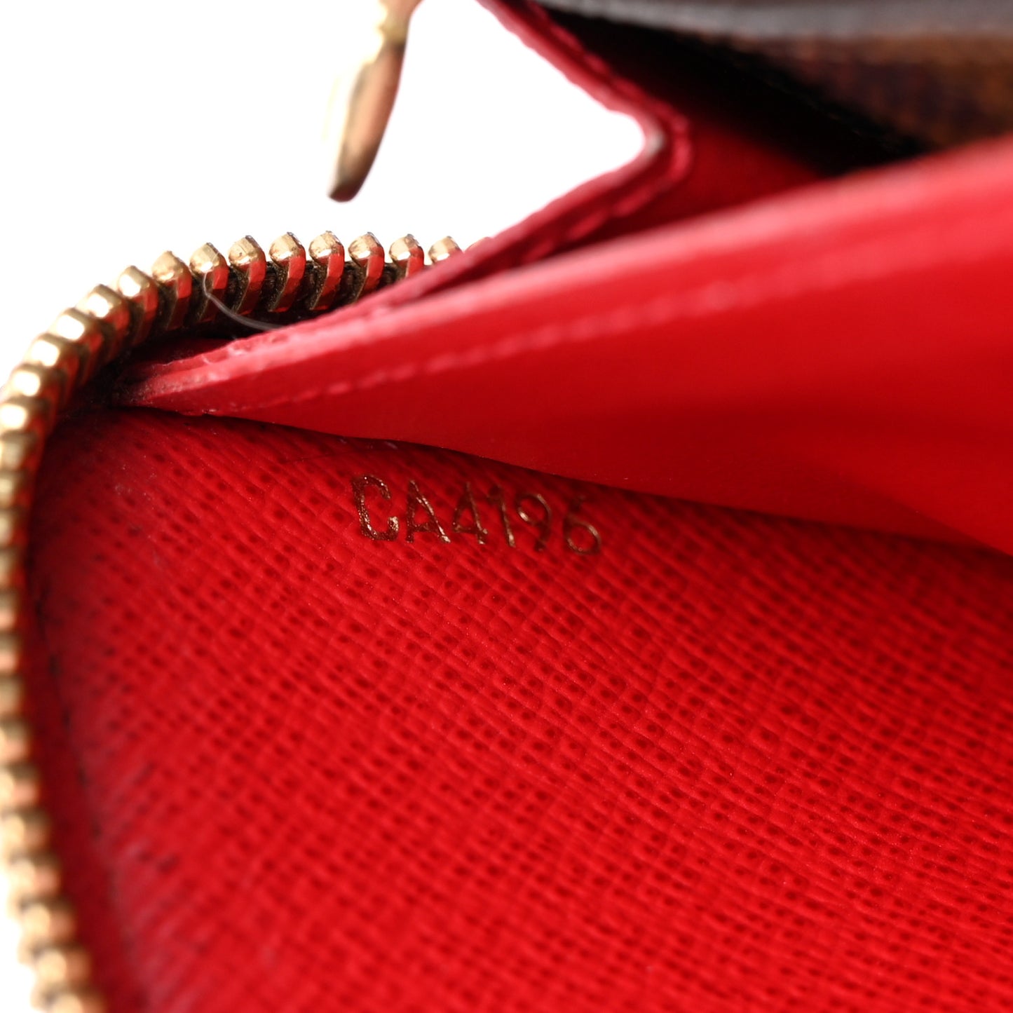 Damier Ebene Clemence Wallet Cherry