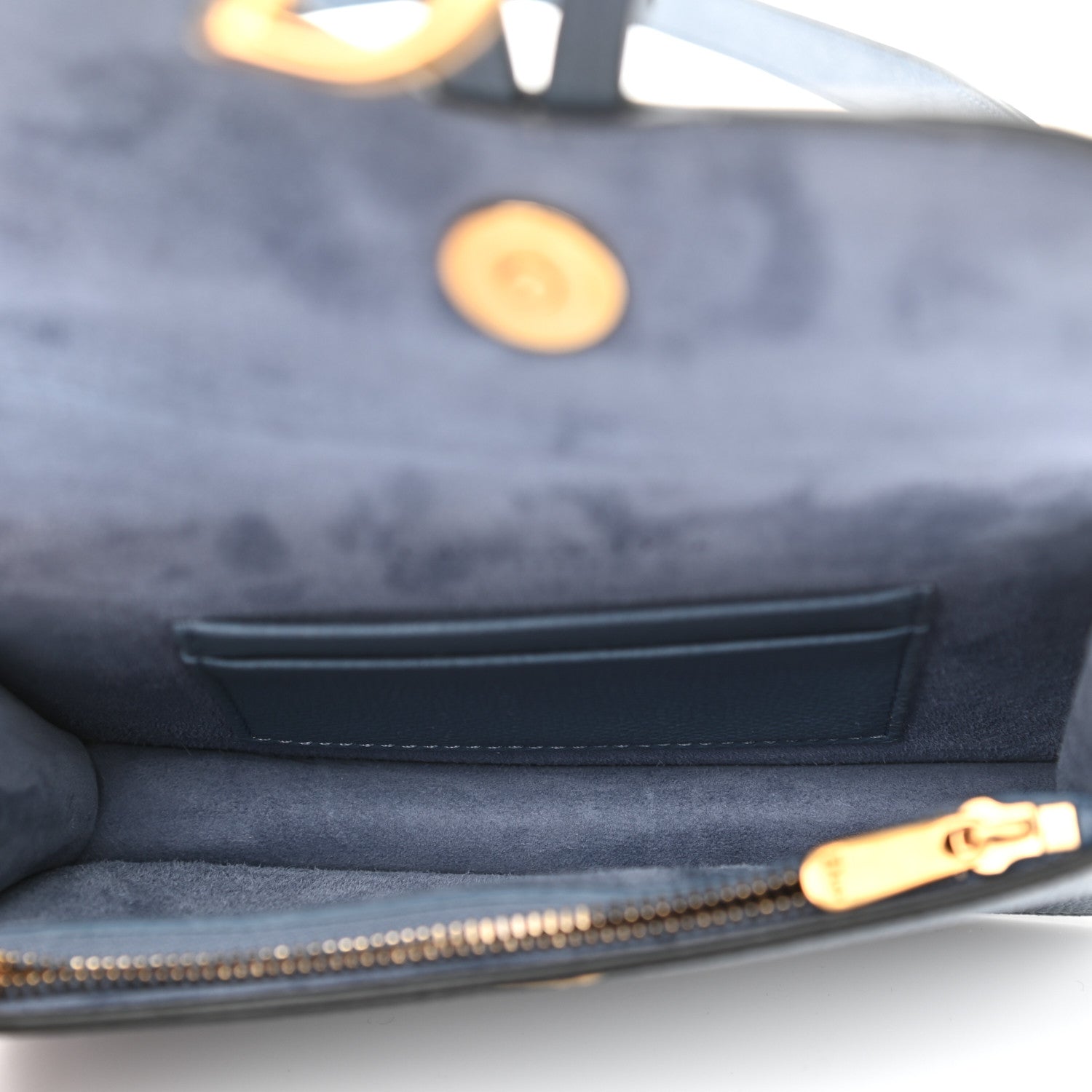 Christian Dior Grained Calfskin Saddle Belt Bag Denim Blue 7 of 10
