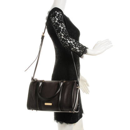 Burberry Grainy Calfskin Medium Alchester Bowling Bag Dark Chocolate 2 of 9