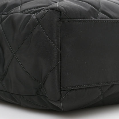 Prada Re-Nylon Tessuto Impuntu Quilted Re-Edition 1995 Chaine Tote Black 10 of 11
