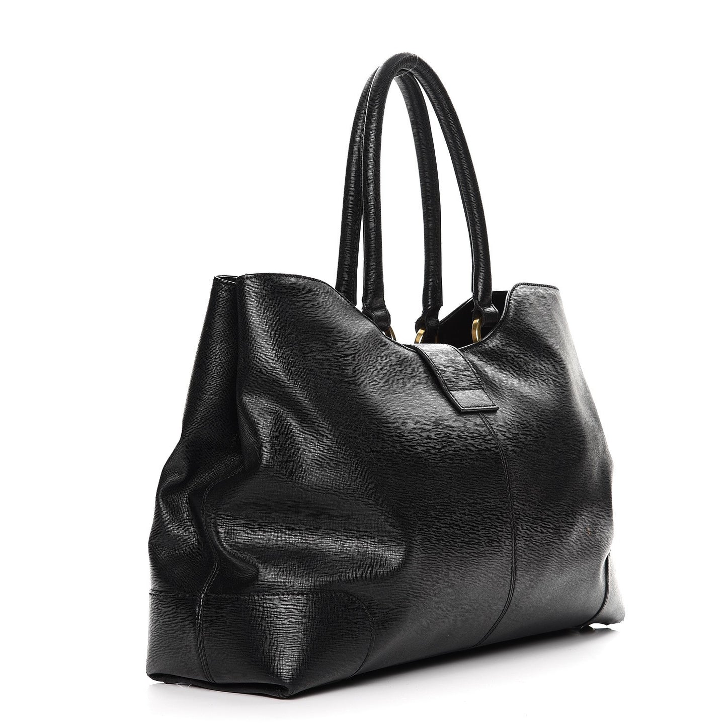 Vitello Elite Chameleon Shopper Tote Black