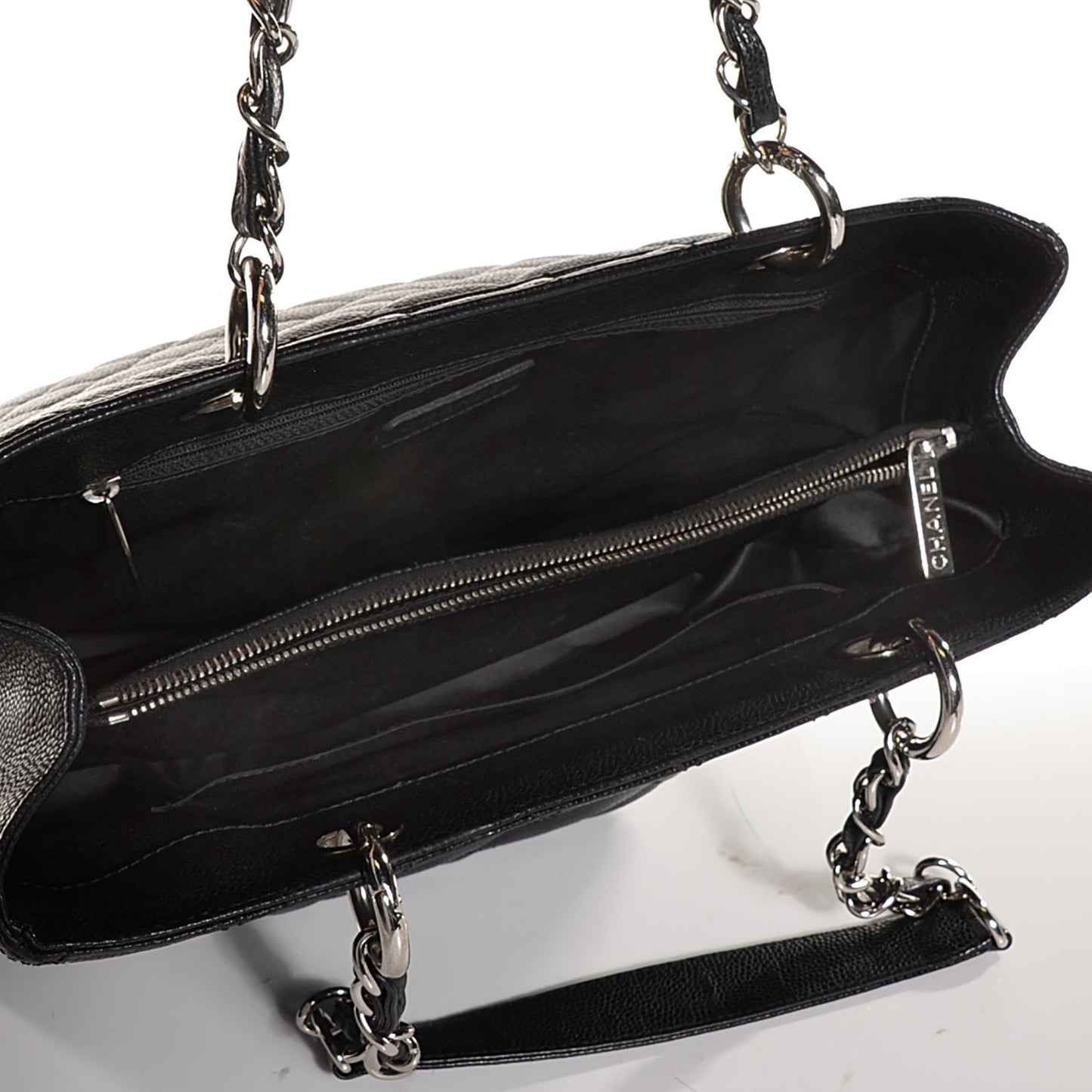 Caviar Quilted Grand Shopping Tote GST Black