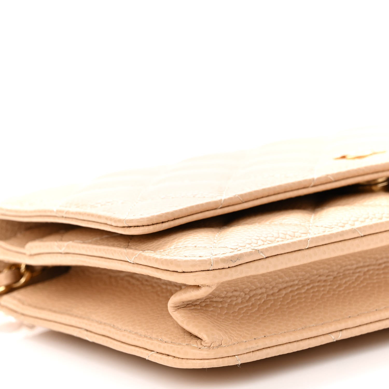 Chanel Caviar Quilted Wallet On Chain WOC Beige 9 of 11