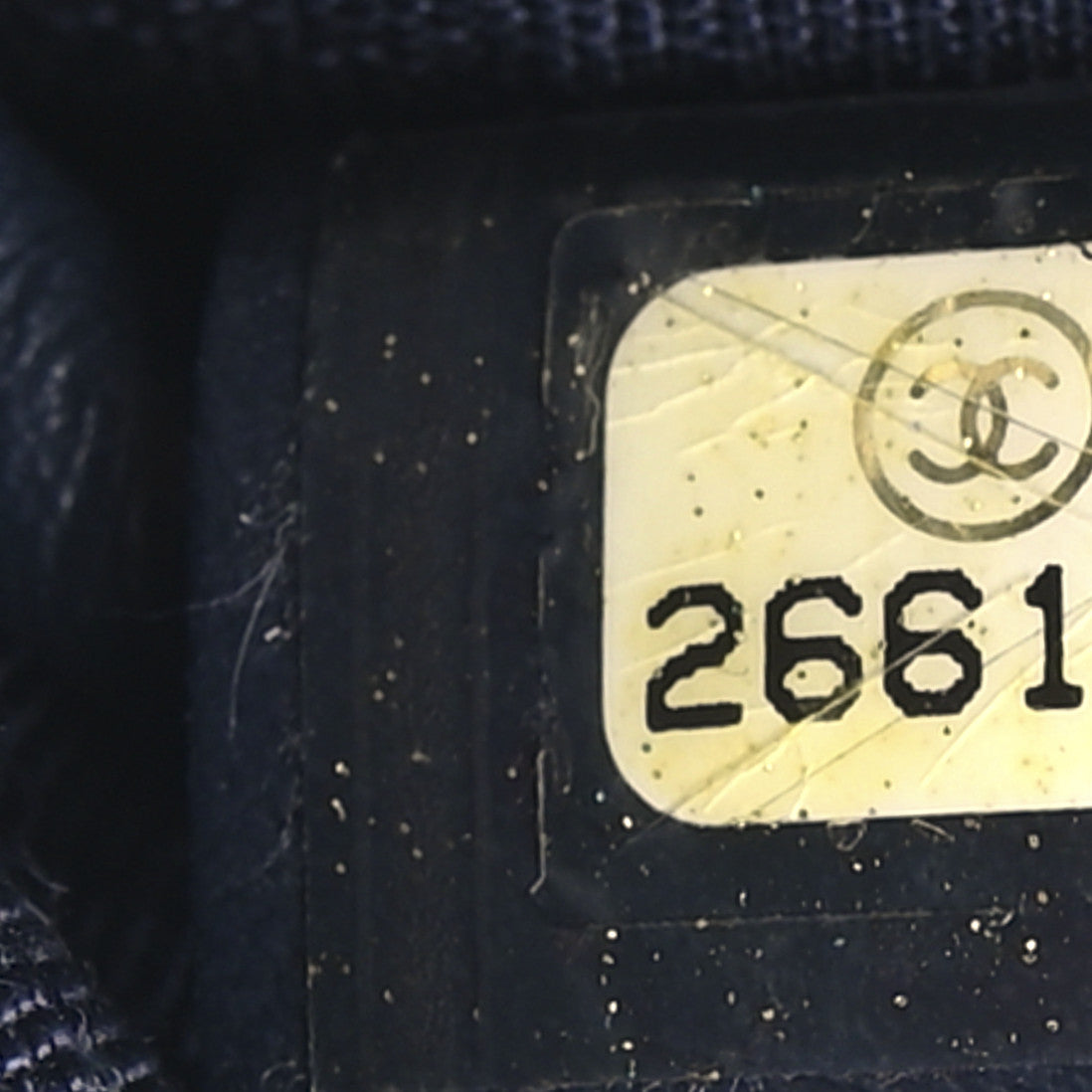 Caviar Quilted Round Clutch With Chain Navy