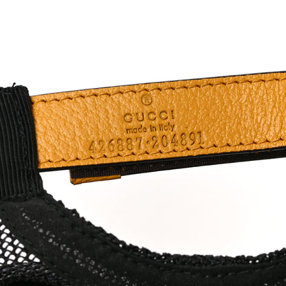Gucci Soft GG Supreme Monogram Mesh Textured Dollar Calfskin Neo Vintage Rap Baseball Hat S Dark Brown Black 10 of 10