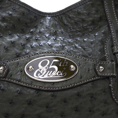 Gucci Ostrich Large Horsebit 85th Anniversary Hobo Green 11 of 12