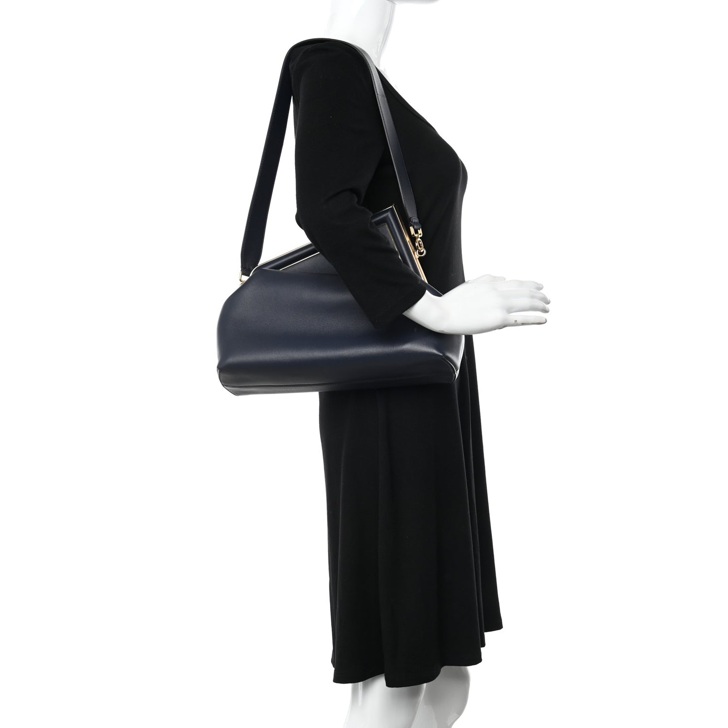 Shiny Nappa Medium Fendi First Dark Blue