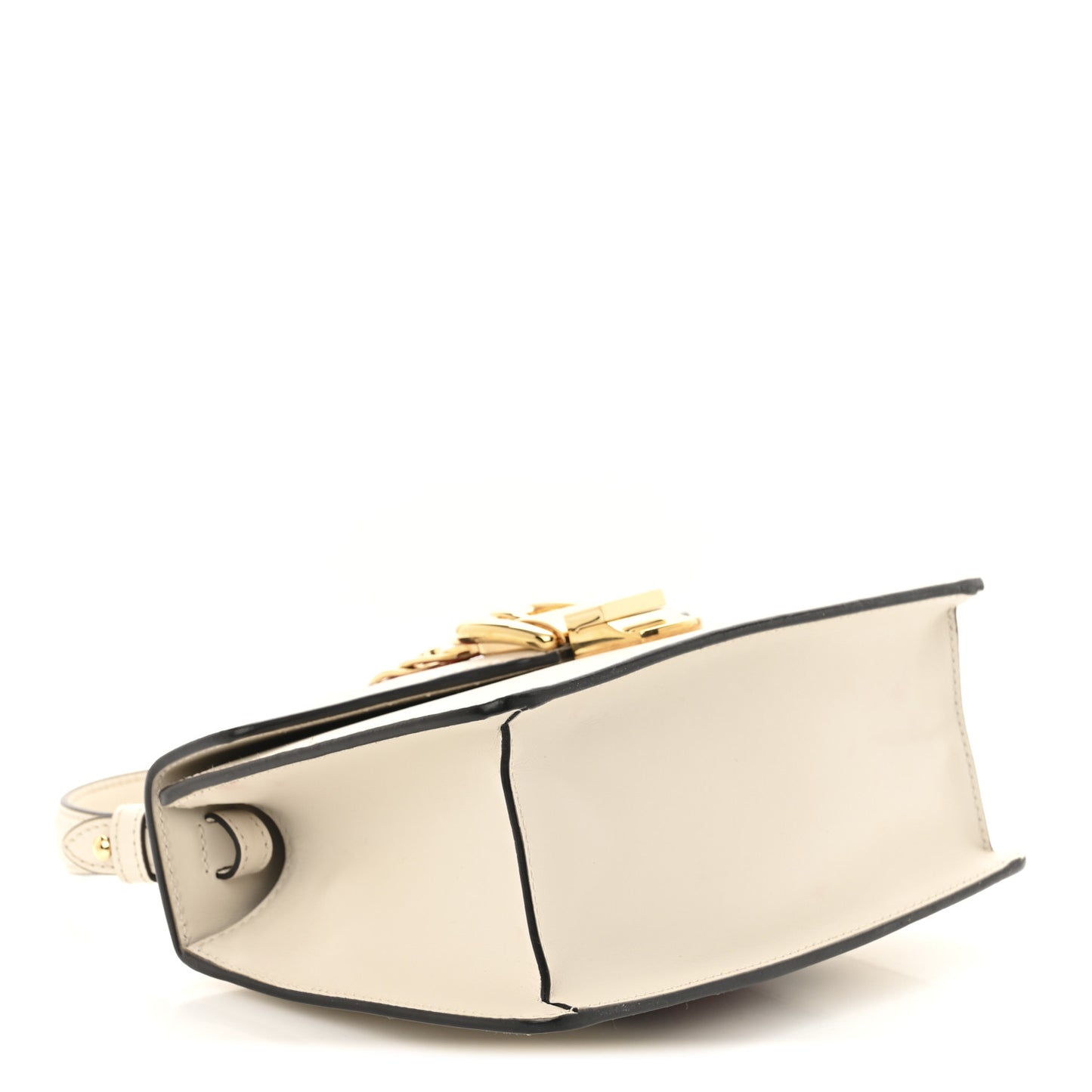 Calfskin Mini Sylvie Top Handle Bag White