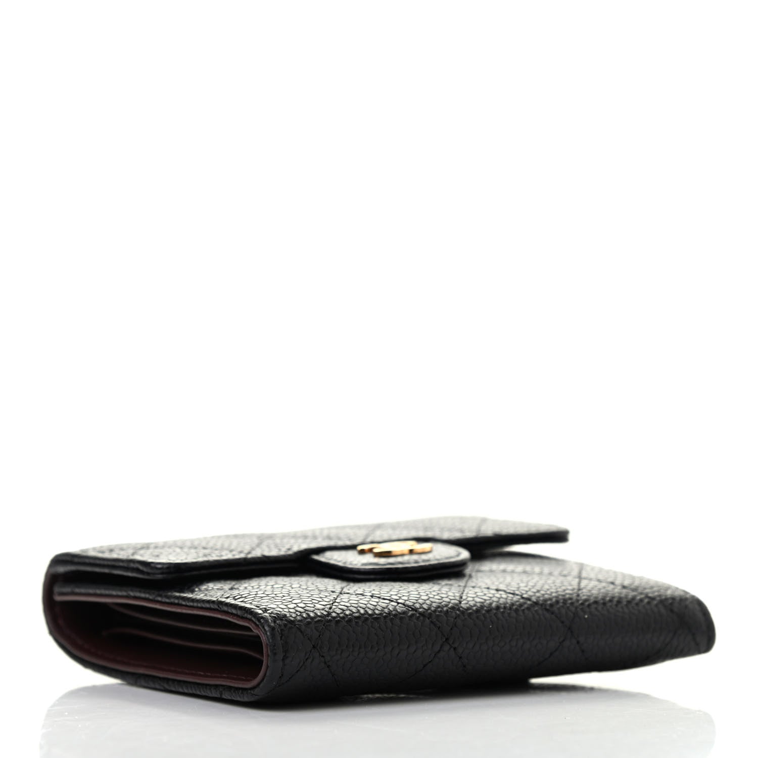 Chanel Caviar Quilted Compact Flap Wallet Black 4 of 8