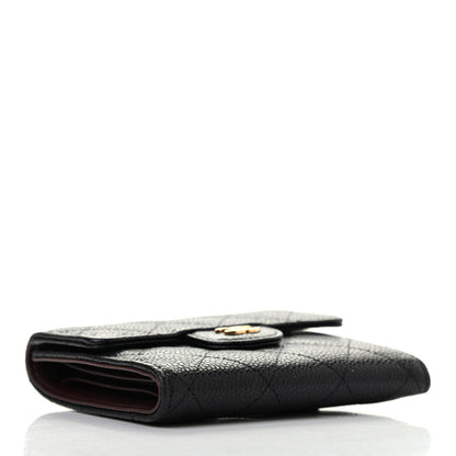 Chanel Caviar Quilted Compact Flap Wallet Black 4 of 8