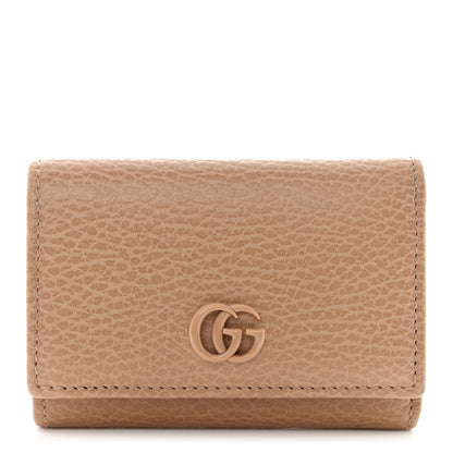 Gucci Dollar Calfskin Enamel Monochrome Medium GG Marmont Wallet Camelia 1 of 9