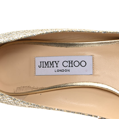 Jimmy Choo Glitter Fabric Romy Pumps 39 Champagne 8 of 11