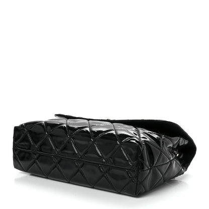 Chanel Vinyl Quilted In The Business Flap Bag Black 9 of 12