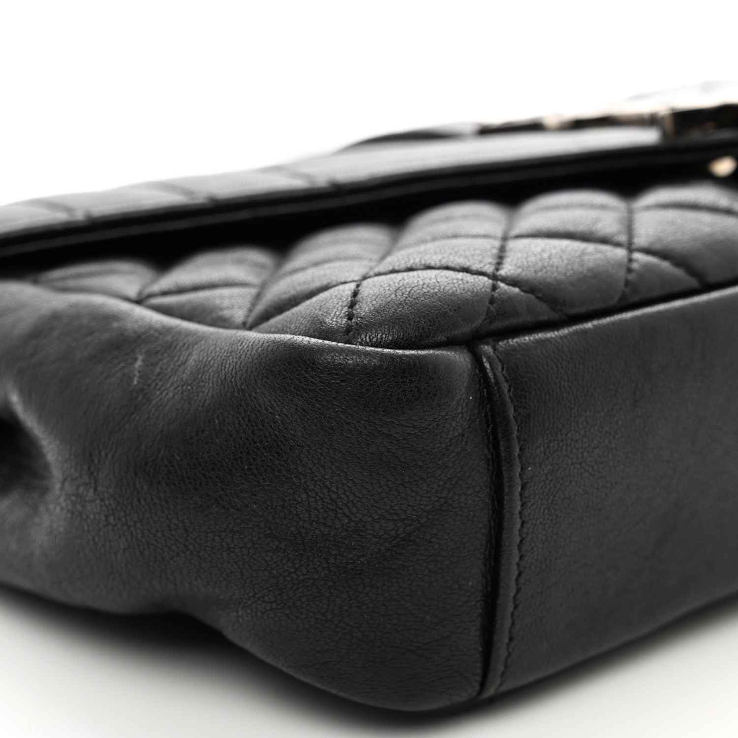 Saint Laurent Sheepskin Tri-Quilt Monogram Medium College Bag Black 11 of 11