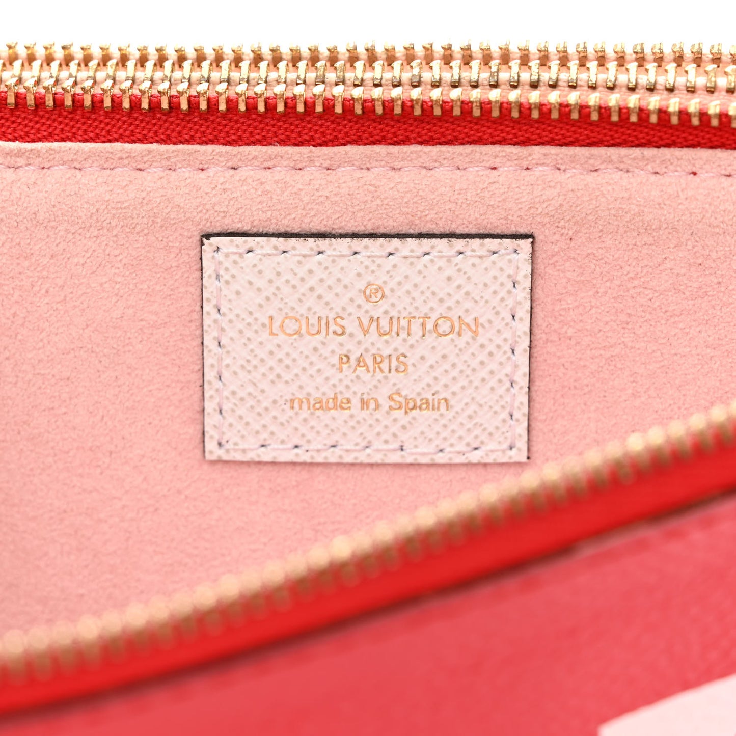 Monogram Giant Double Zip Pochette Rouge