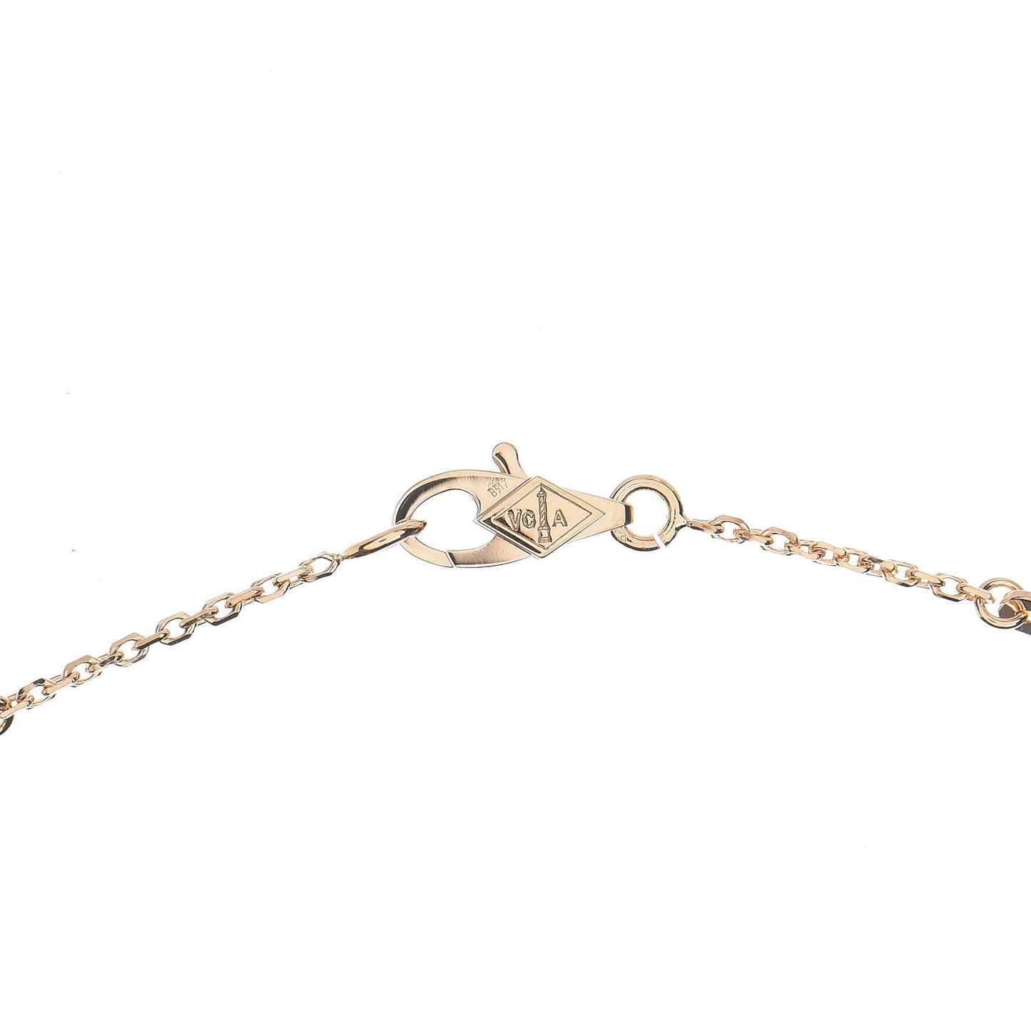 18K Yellow Gold Mother of Pearl Sweet Alhambra Pendant Necklace