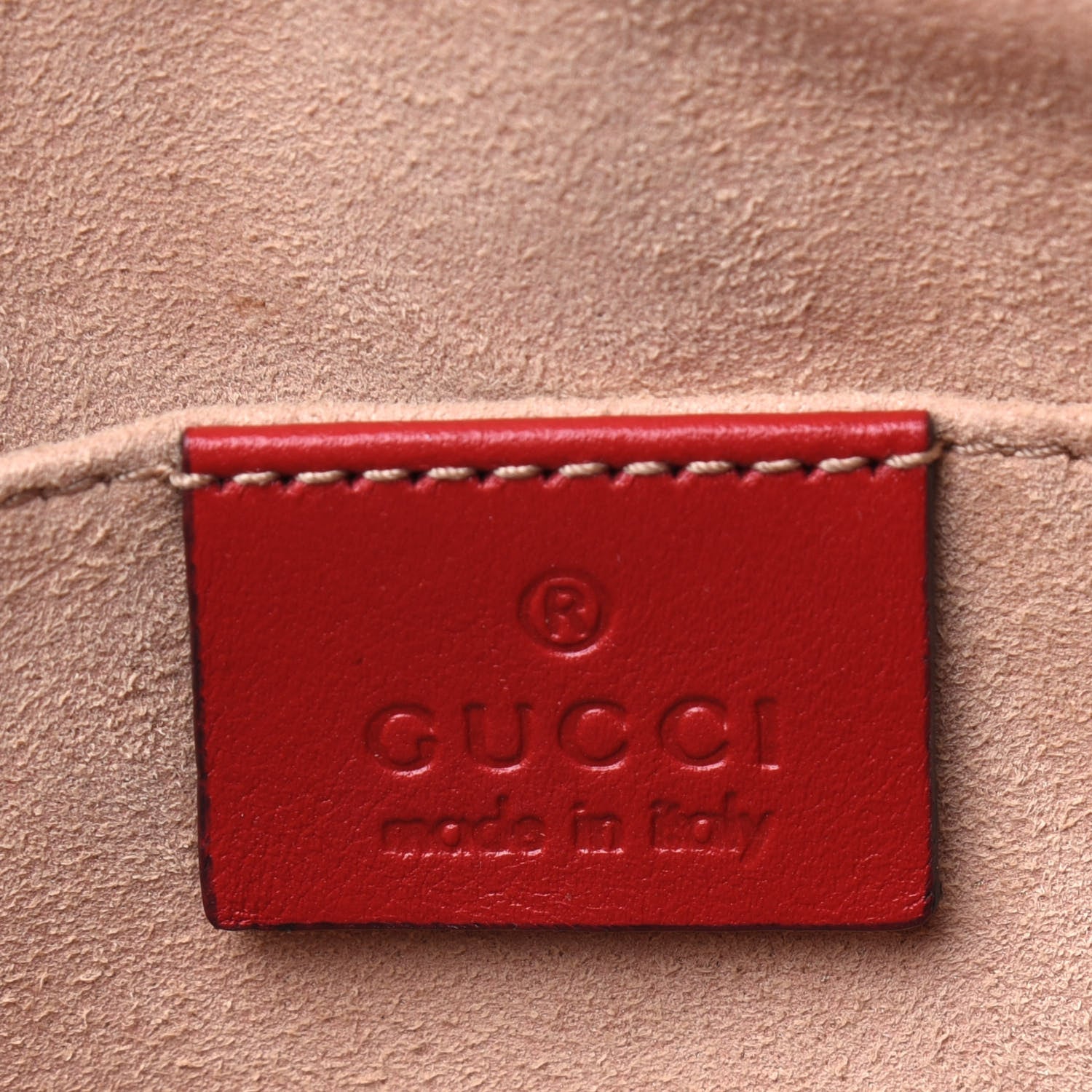 Gucci Calfskin Matelasse Small GG Marmont Chain Shoulder Bag Hibiscus Red 5 of 15