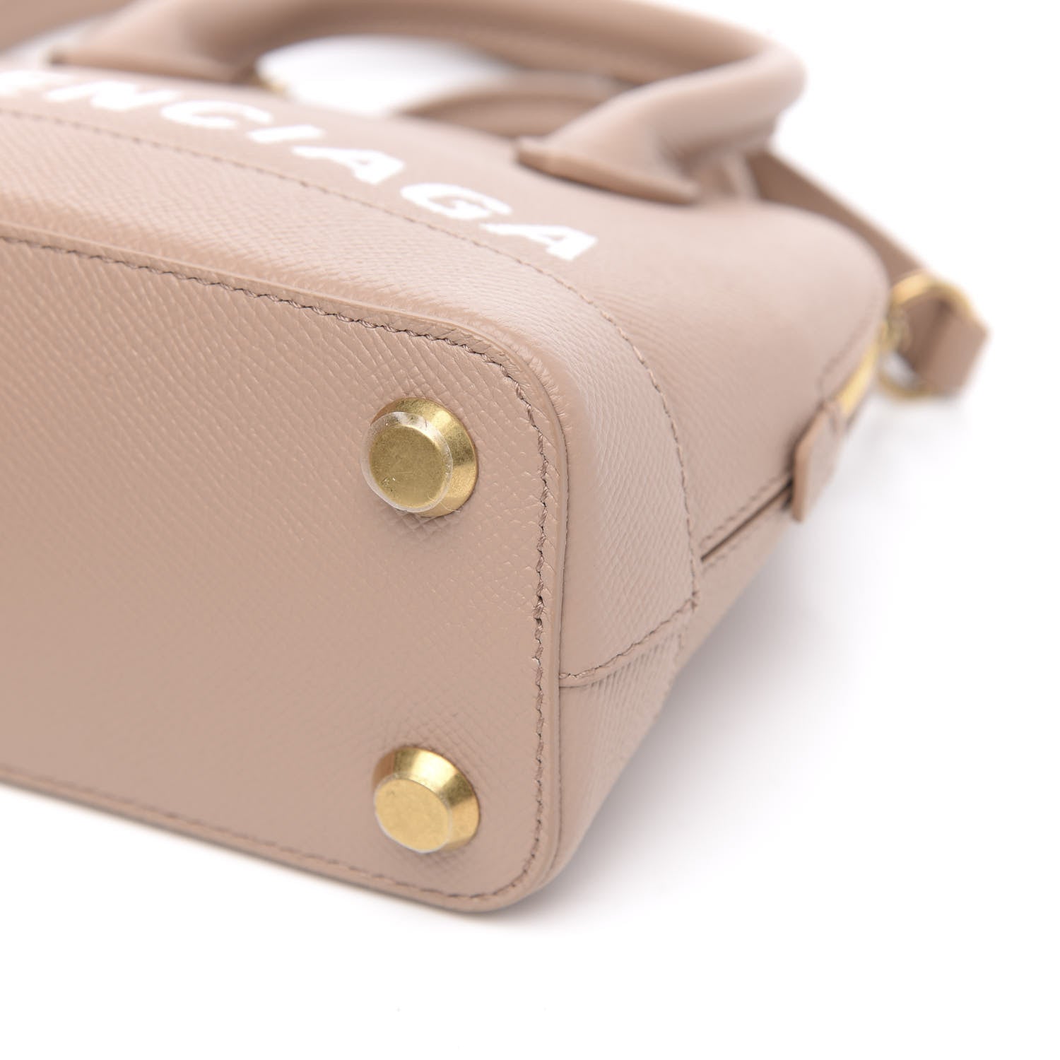 Balenciaga Grained Calfskin XXS Ville Top Handle Bag Beige Tapioca 7 of 7