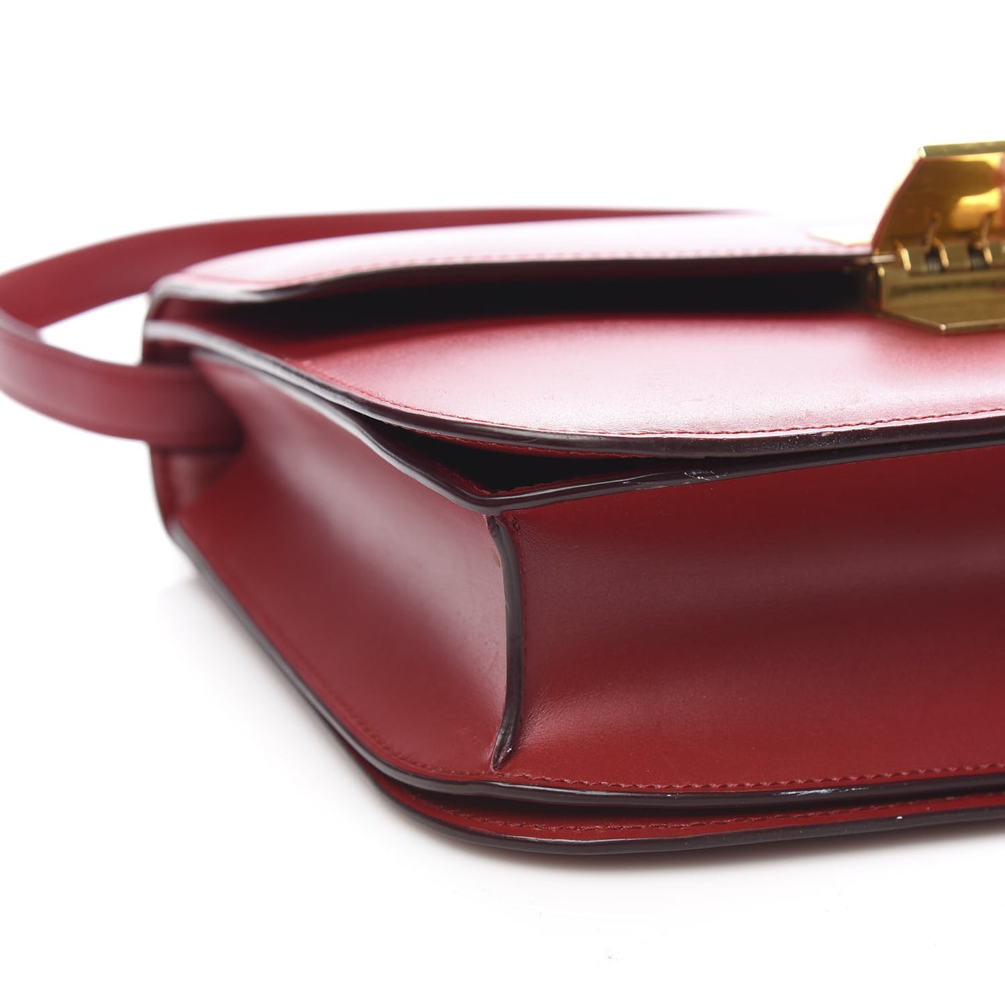 Box Calfskin Medium Classic Box Flap Bag Red