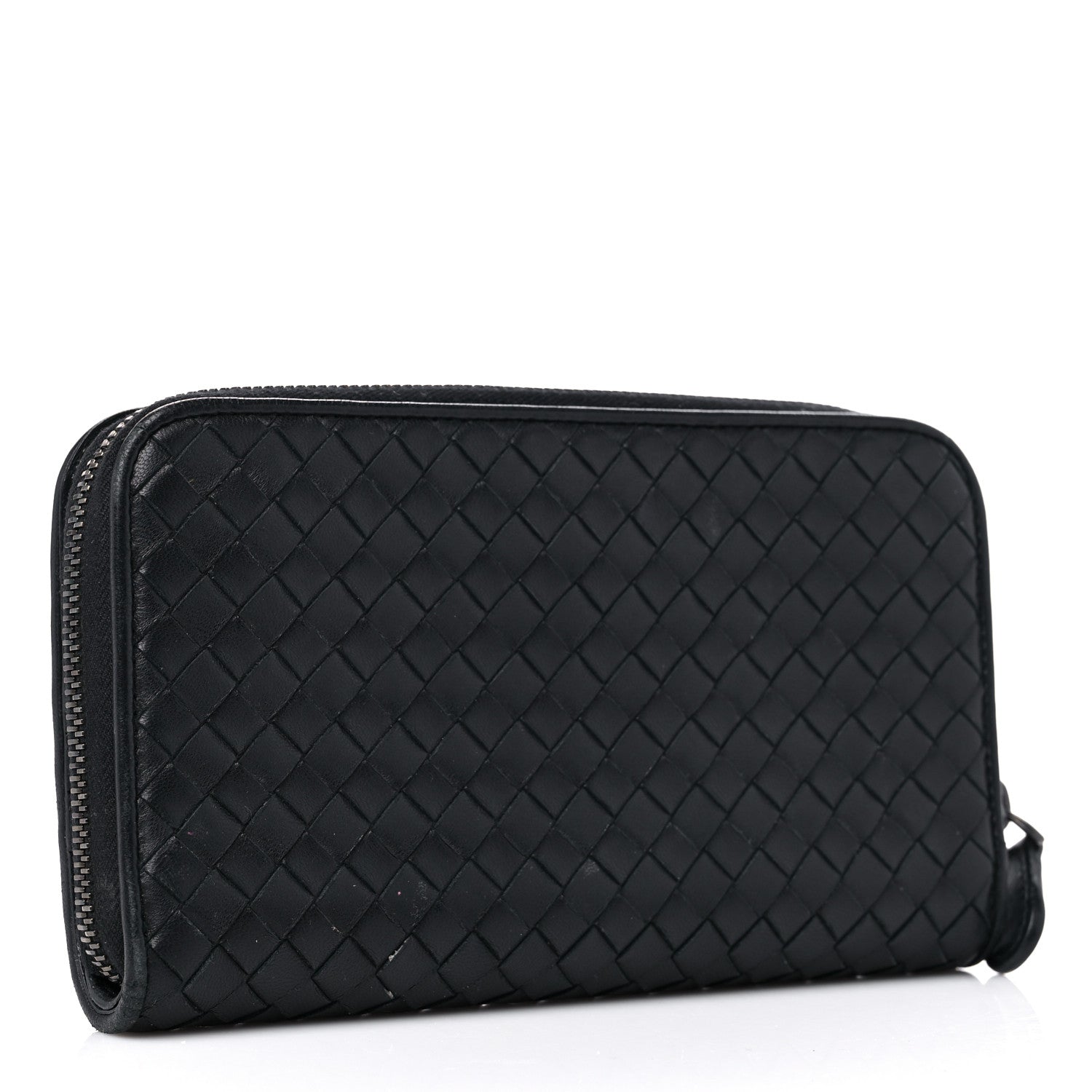 Bottega Veneta Nappa Intrecciato Zip Around Wallet Black 3 of 19