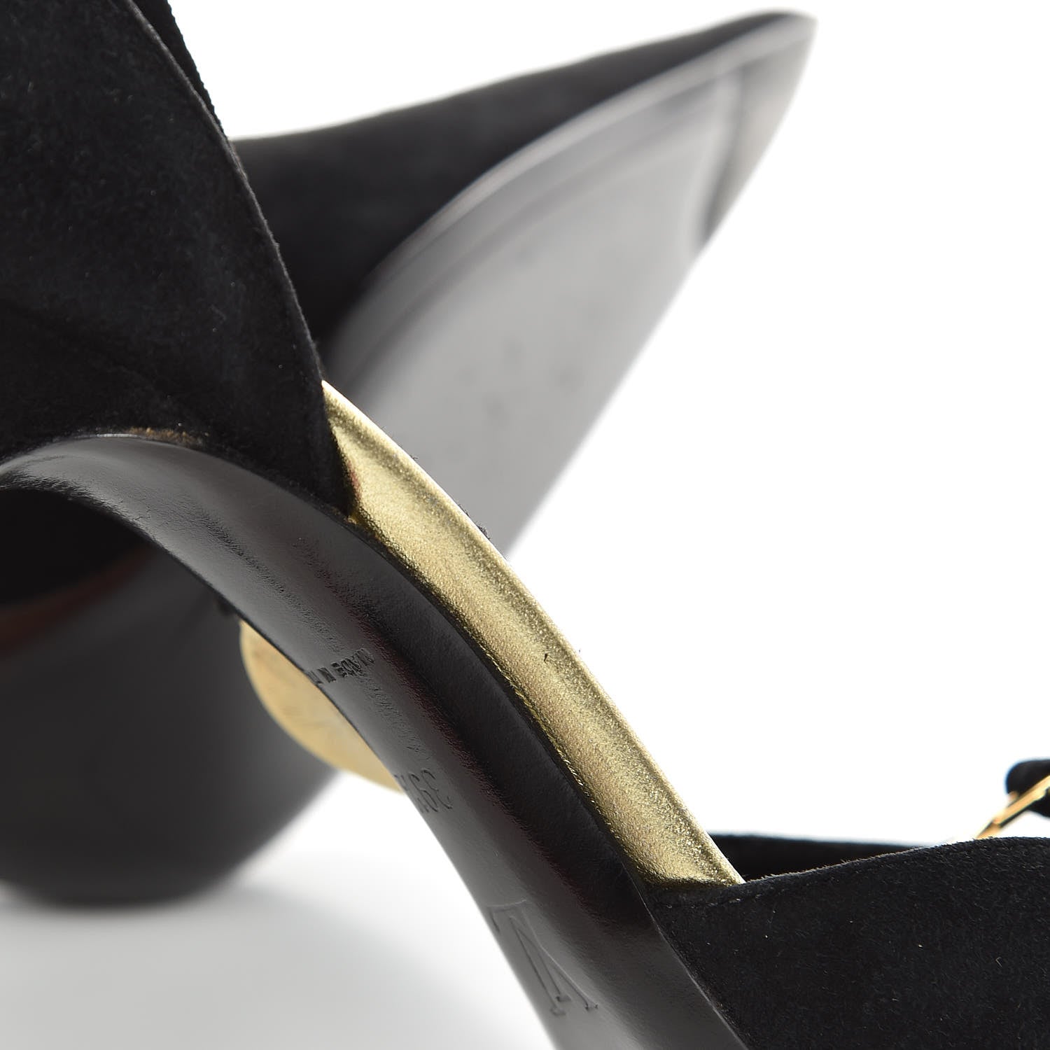 Louis Vuitton Suede Vegas T Strap Pumps 39.5 Black 9 of 10
