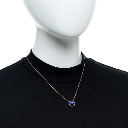 Van Cleef & Arpels 18K Yellow Gold Lapis Lazuli Perlee Couleurs Pendant Necklace 2 of 6