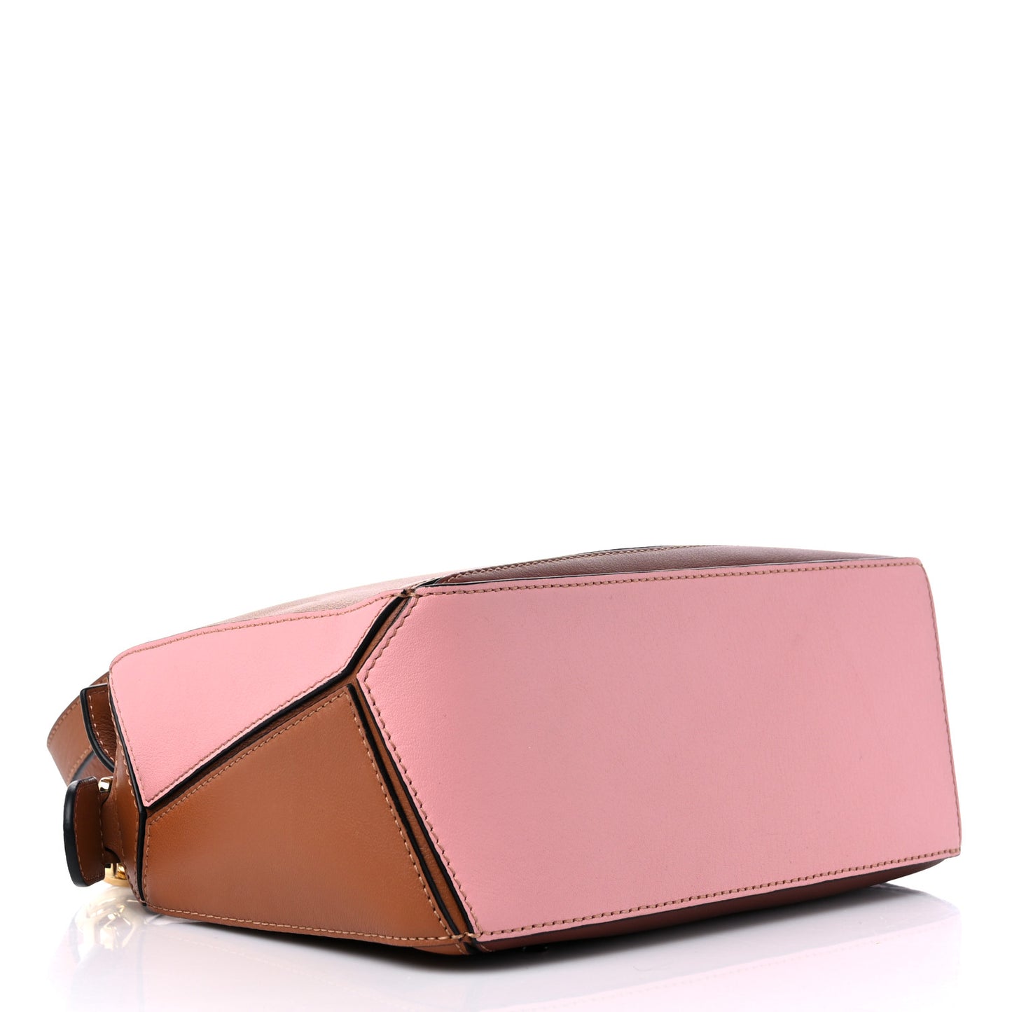 Calfskin Small Puzzle Bag Tan Medium Pink