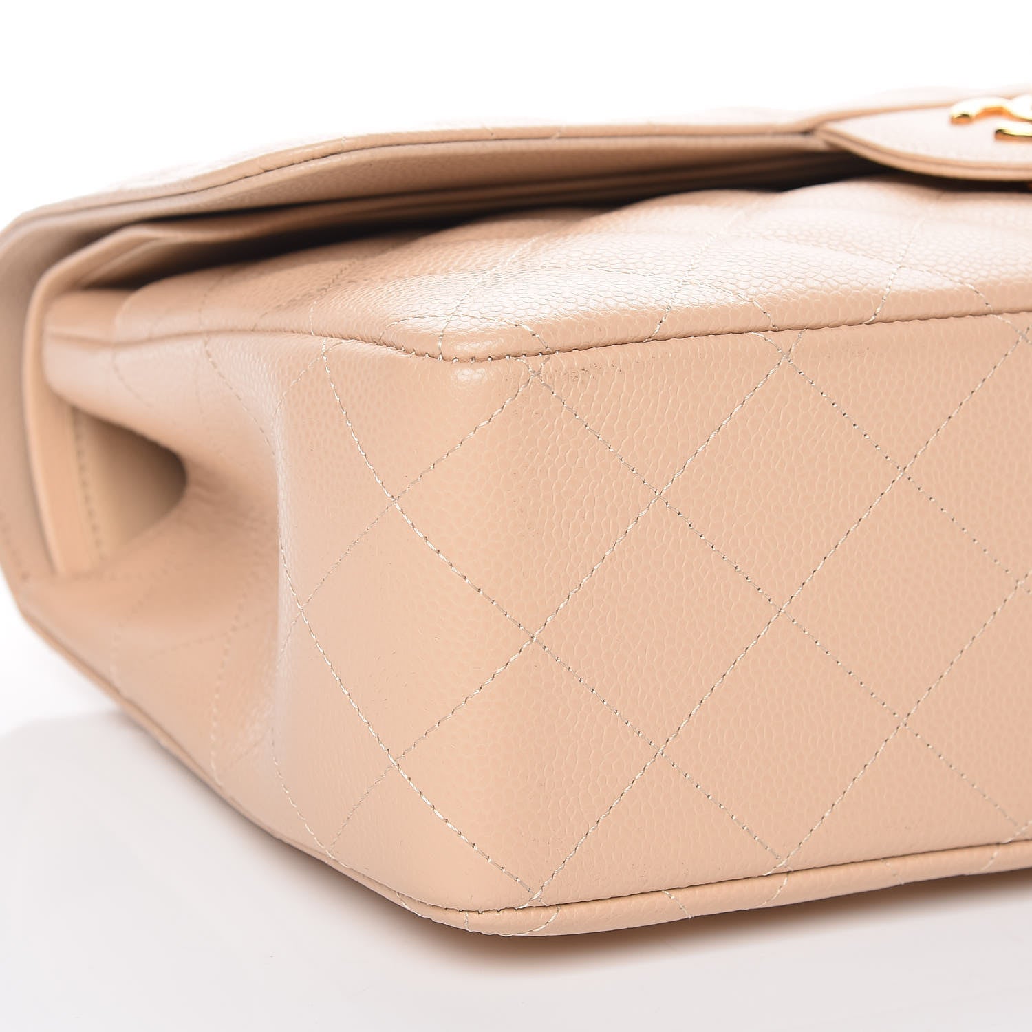 Chanel Caviar Quilted Jumbo Double Flap Beige Clair 5 of 12