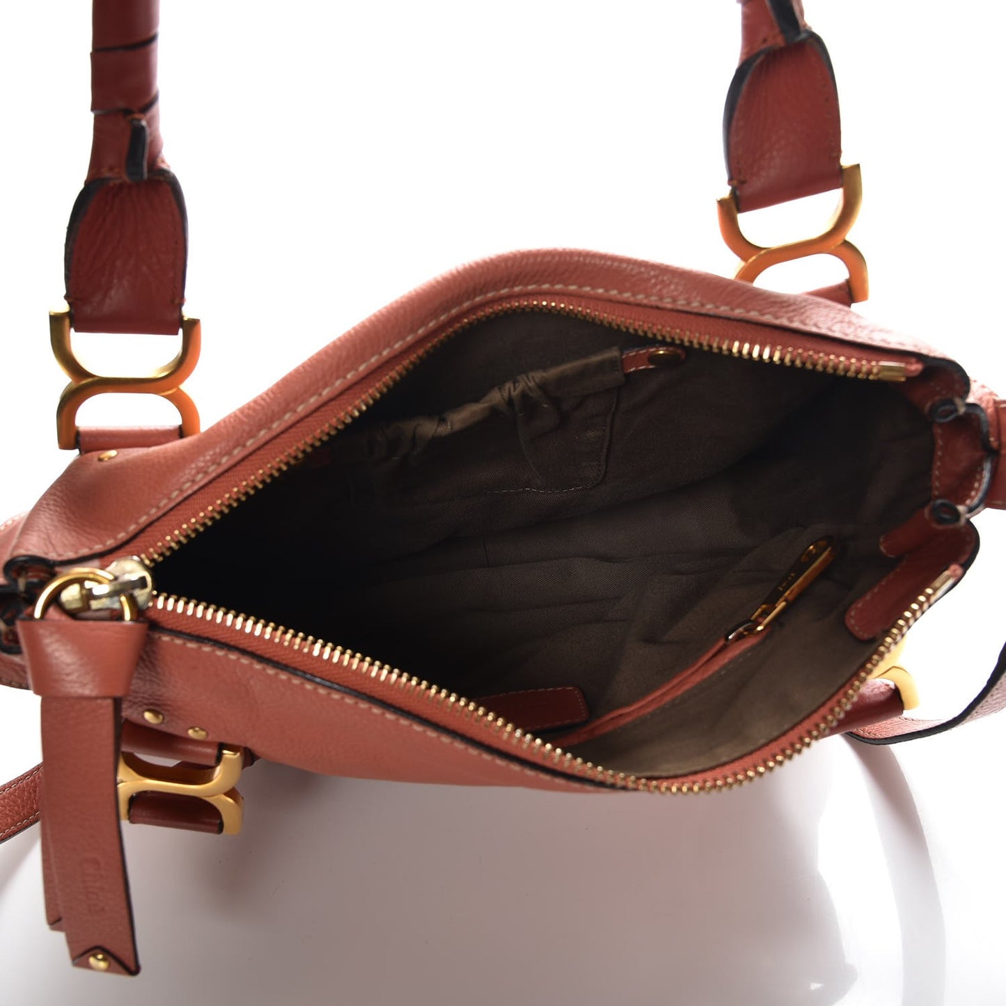 Calfskin Medium Marcie Satchel Coral