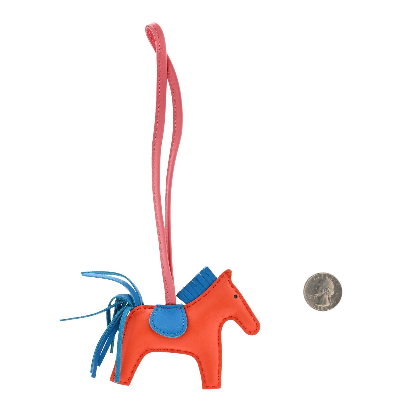 Milo Lambskin Grigri Rodeo Horse Bag Charm PM Orange Poppy Bleu Zanzibar Rose Azalee