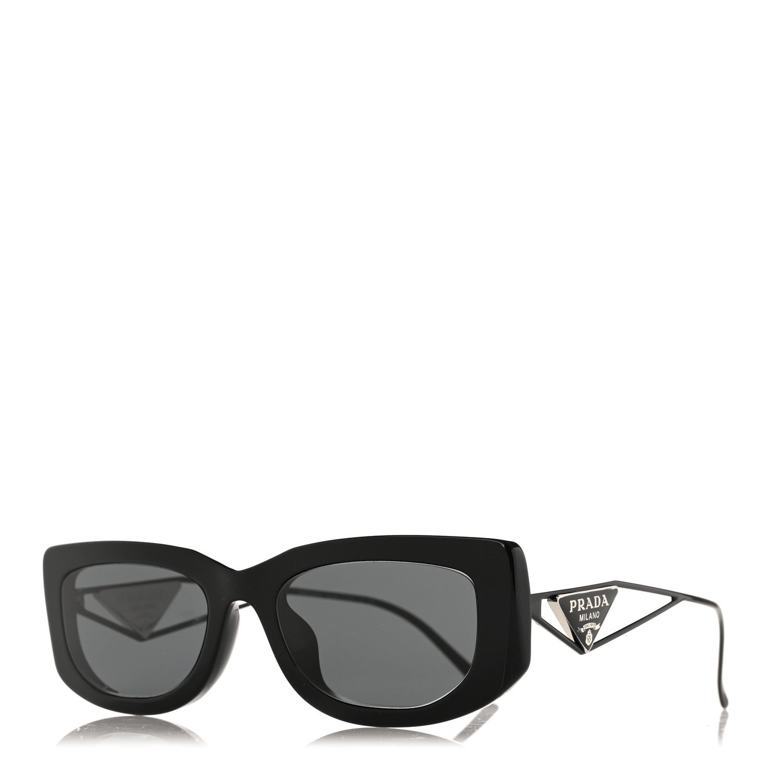 Prada Acetate Sunglasses SPR 14Y Black Slate Gray 1 of 8