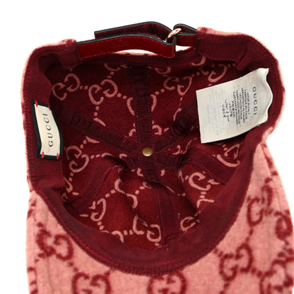 Gucci Covered Wool GG Monogram Baseball Hat S Roseate Red 4 of 6
