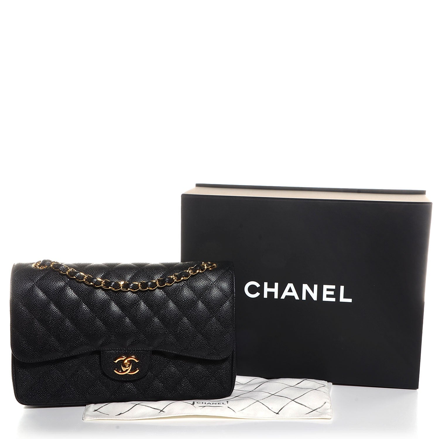 Chanel Caviar Quilted Jumbo Double Flap Black 5 of 9