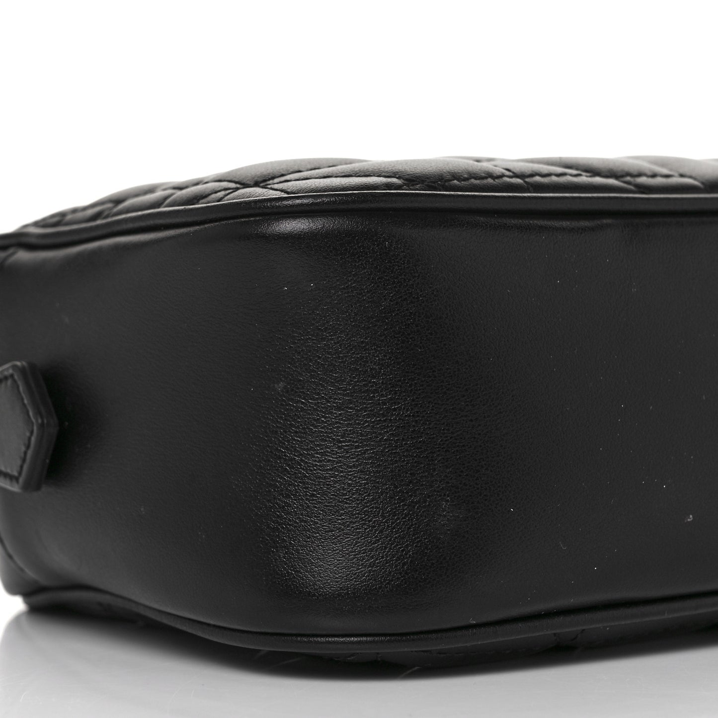 Calfskin Matelasse Aria Small GG Marmont Chain Shoulder Bag Black