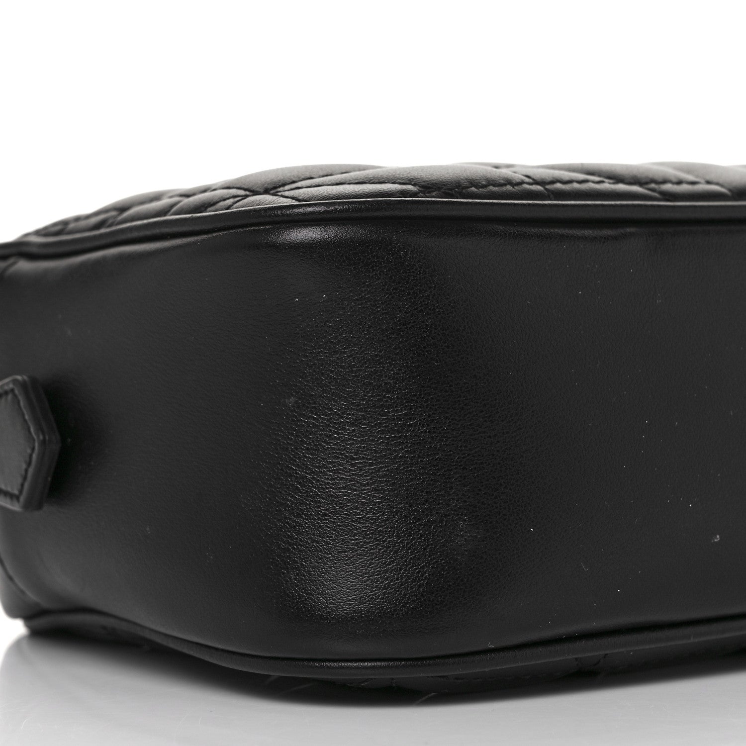 Gucci Calfskin Matelasse Aria Small GG Marmont Chain Shoulder Bag Black 8 of 12