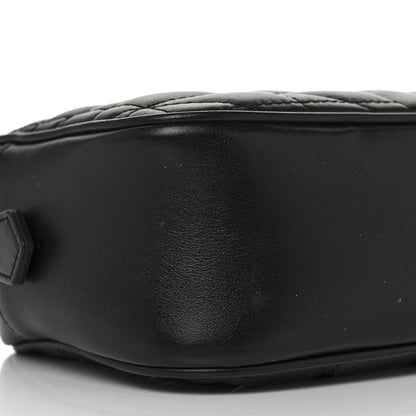 Gucci Calfskin Matelasse Aria Small GG Marmont Chain Shoulder Bag Black 8 of 12