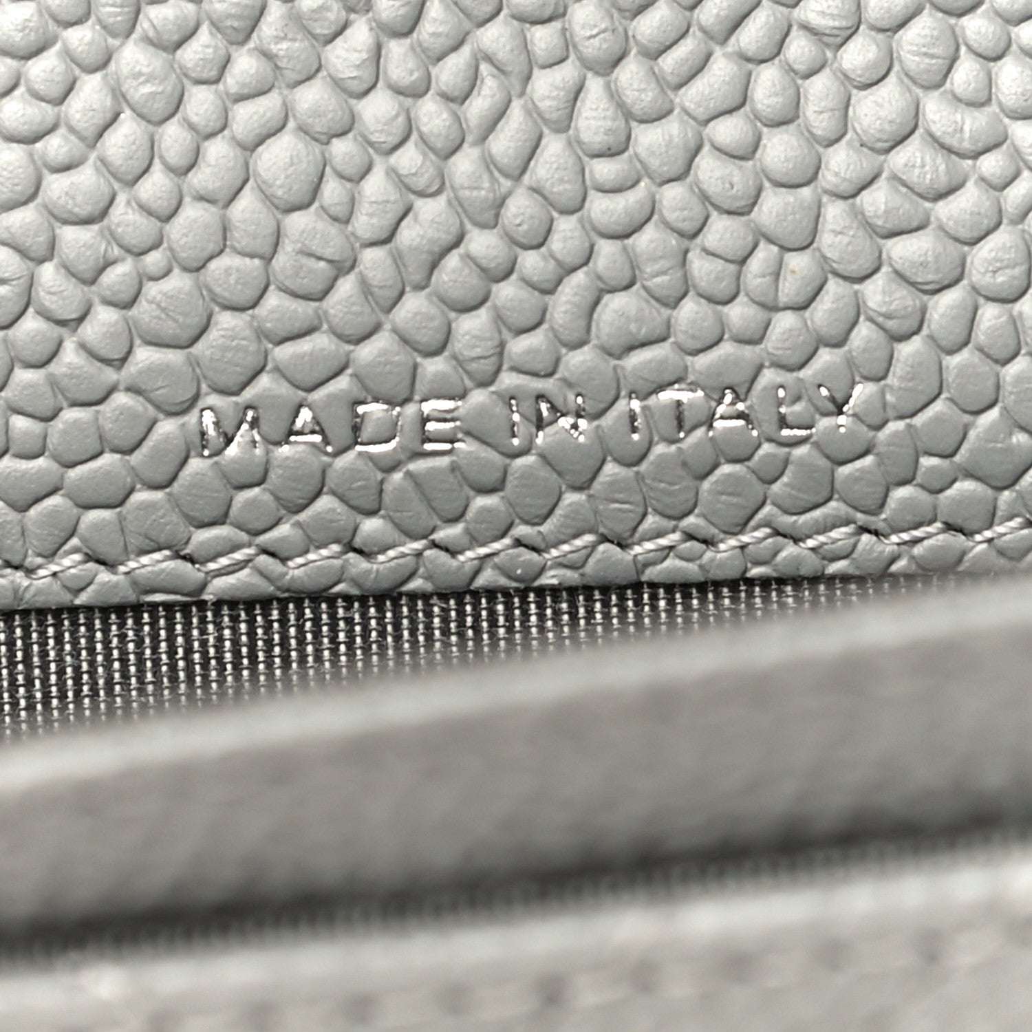 Chanel Caviar Chevron Quilted Boy Card Holder Grey 7 of 13