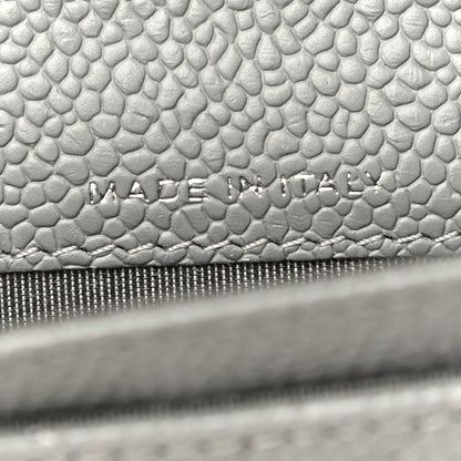 Chanel Caviar Chevron Quilted Boy Card Holder Grey 7 of 13
