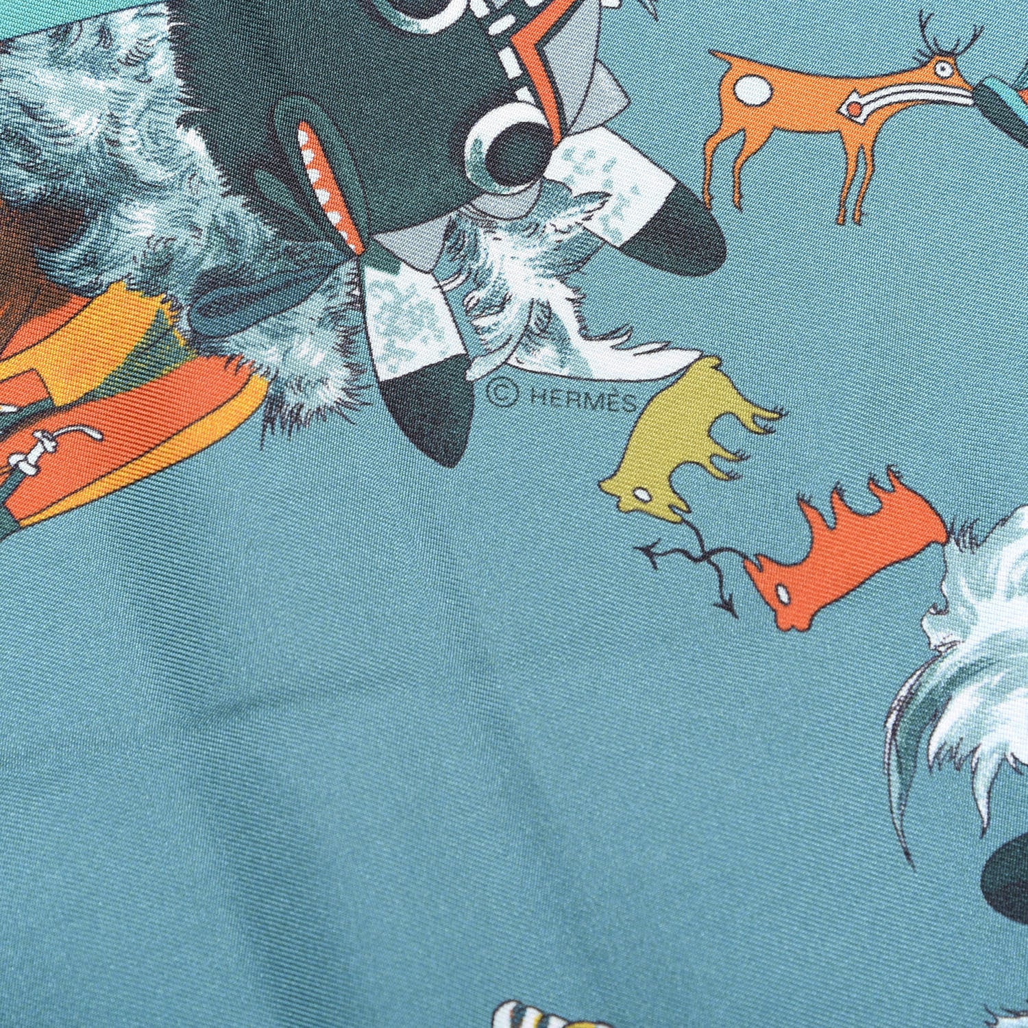 Hermes Silk Kachinas Maxi Twilly 6 of 7