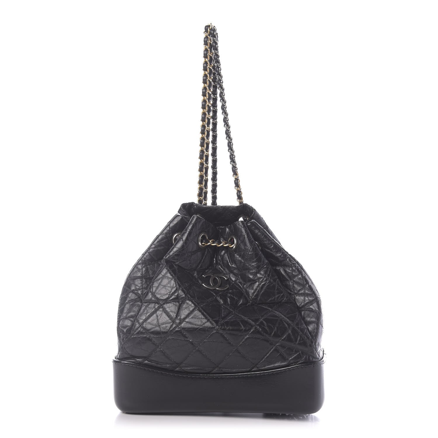 Chanel Aged Calfskin Quilted Small Gabrielle Backpack Black 1 of 10